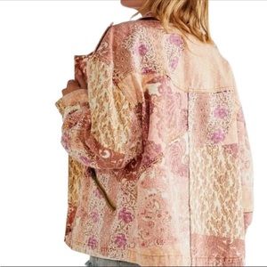 Free People Pink Nadia Moto Jacket